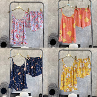 Đồ bộ Tole lanh áo dây quần đùi F21 VNXK