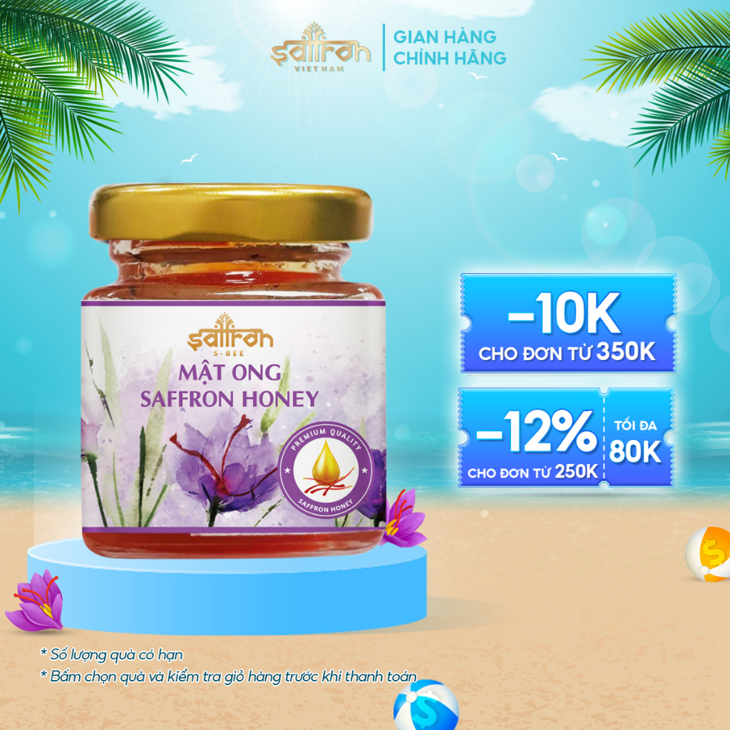 Mật ong Saffron Nhụy Hoa Nghệ Tây 50ml/lọ thương hiệu Saffron Việt Nam