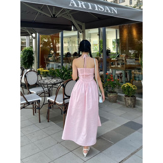 Đầm cổ yếm cột dây