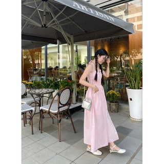 Đầm cổ yếm cột dây