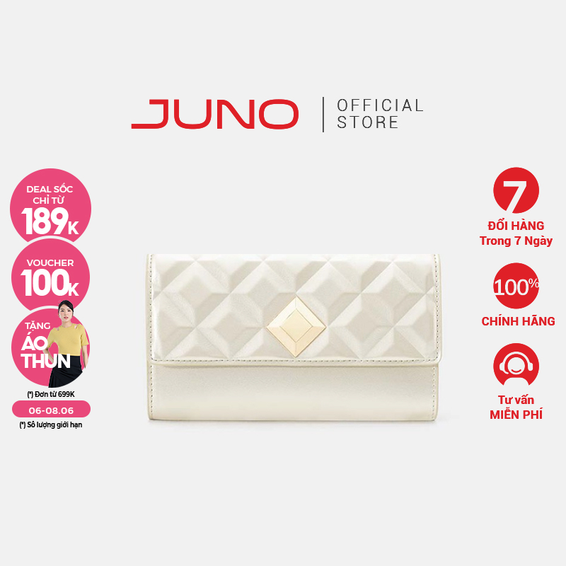 Clutch Nữ Thời Trang JUNO Dập Hiệu Ứng Princess Diamond VI141