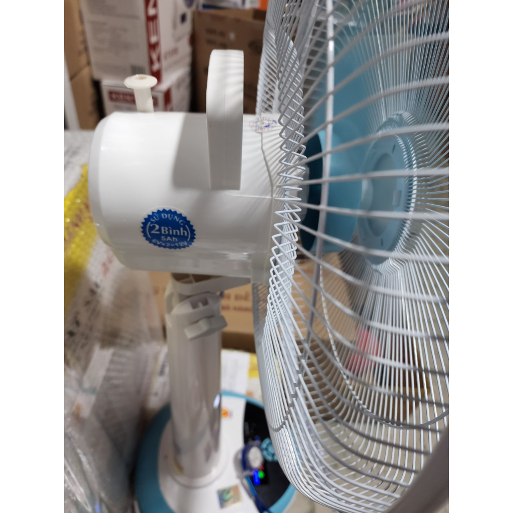 QUẠT SẠC TÍCH ĐIỆN HOJIANDA 416 QUẠT LỞ - BÌNH 12V