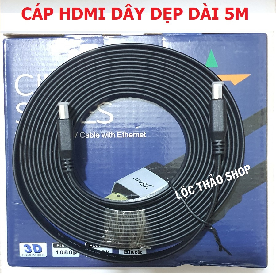 Cáp HDMI dài 1.5M 3M 5M JSTAR dây dẹp dây tròn Hỗ trợ 3D 4K