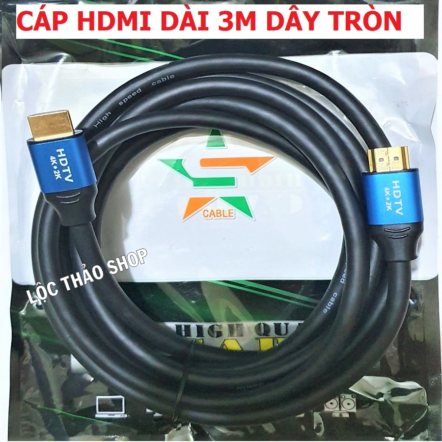 Cáp HDMI dài 1.5M 3M 5M JSTAR dây dẹp dây tròn Hỗ trợ 3D 4K