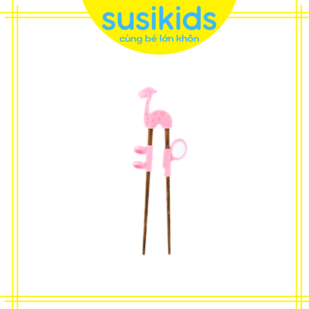 Đũa tập ăn cho bé xỏ ngón bằng gỗ an toàn  SUSIKIDS