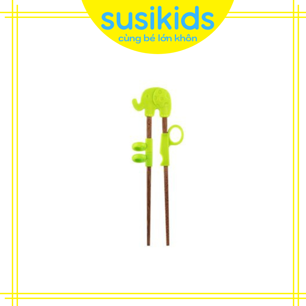 Đũa tập ăn cho bé xỏ ngón bằng gỗ an toàn  SUSIKIDS