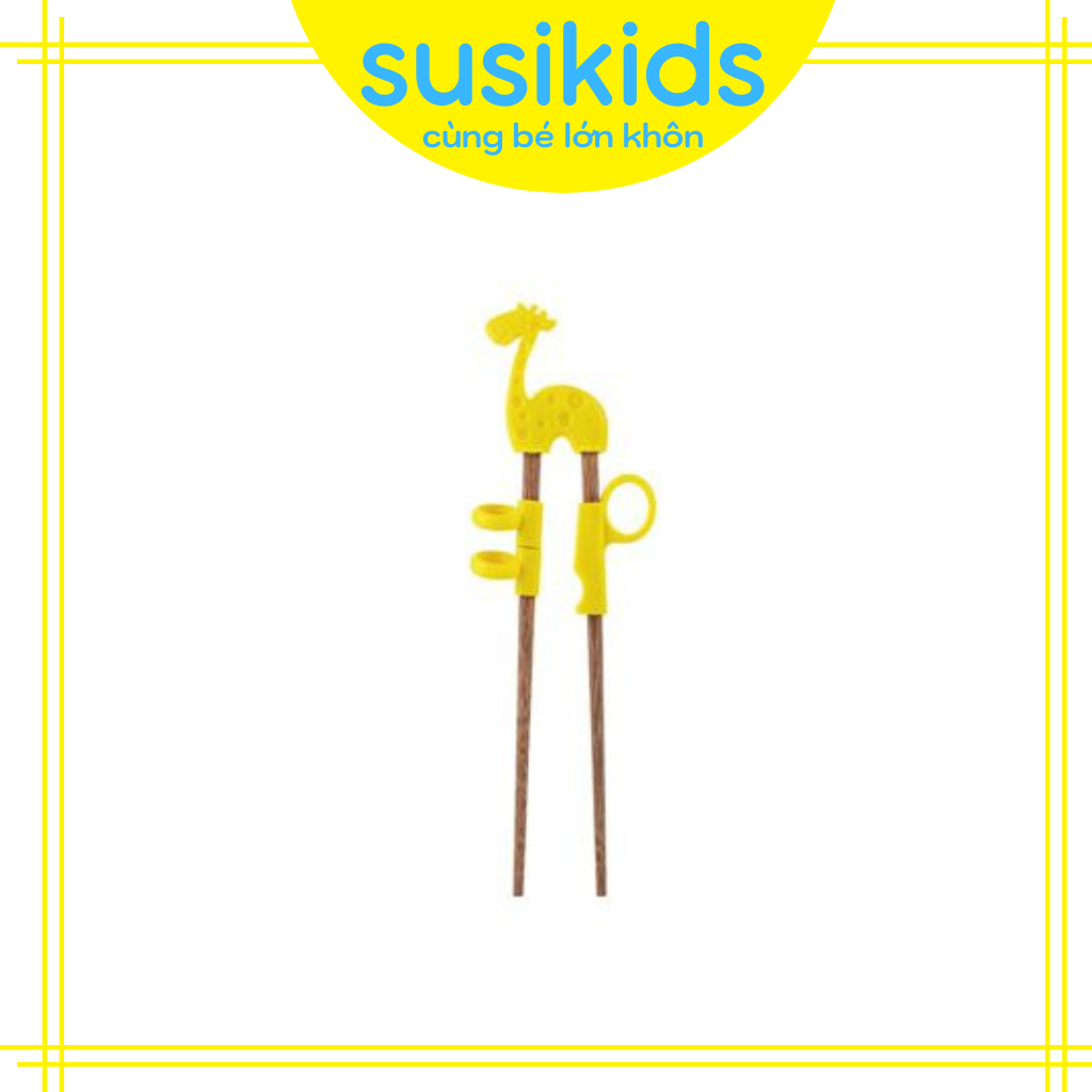 Đũa tập ăn cho bé xỏ ngón bằng gỗ an toàn  SUSIKIDS