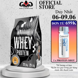 TẶNG BÌNH Sữa Bột Cung Cấp Protein Phát Triển Cơ Warrior Whey Protein 2kg