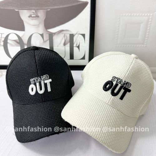 Mũ lưỡi trai thêu hình chữ OUT Stand Nón kết chất vải xốp cao cấp thời trang form unisex nam nữ_sanhfashion