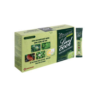 Bột sủi Live Cool hương Chanh hỗ trợ thanh nhiệt, mát gan hộp 10 gói x 7g