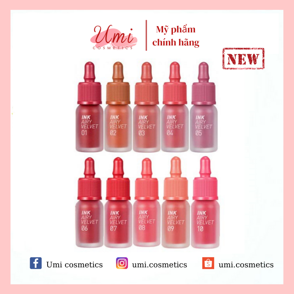 Son Kem lì Peripera Peri's Ink AIRY velvet tint (bản mới 11-15)