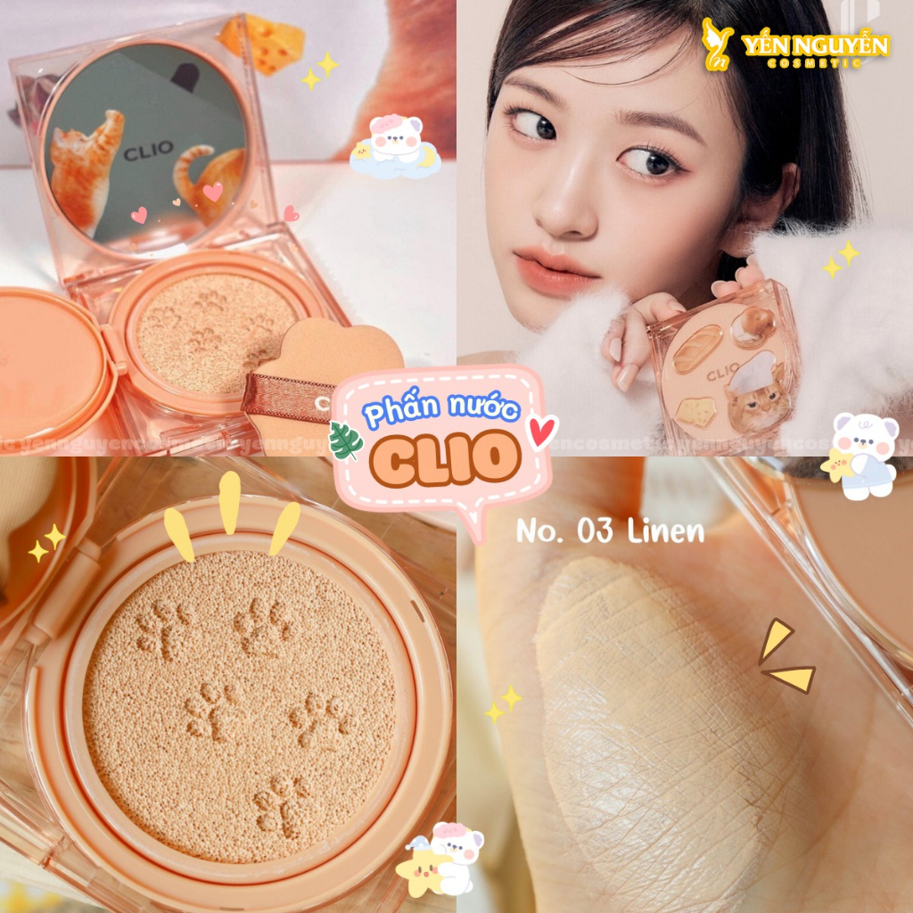 Set Phấn Nước Clio Kill Cover The New Founwear Cushion_Phiên Bản Mèo