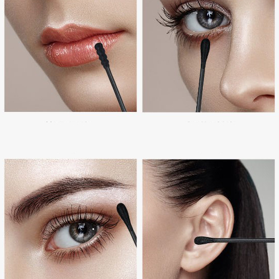 Bông Ngoáy Tai, Tăm Bông Ngoáy Tai Hộp 200 Que Kháng Khuẩn 2 Đầu Dẹt Tròn Vệ Sinh Tai, Mũi, Lấy Ráy Tai An Toàn