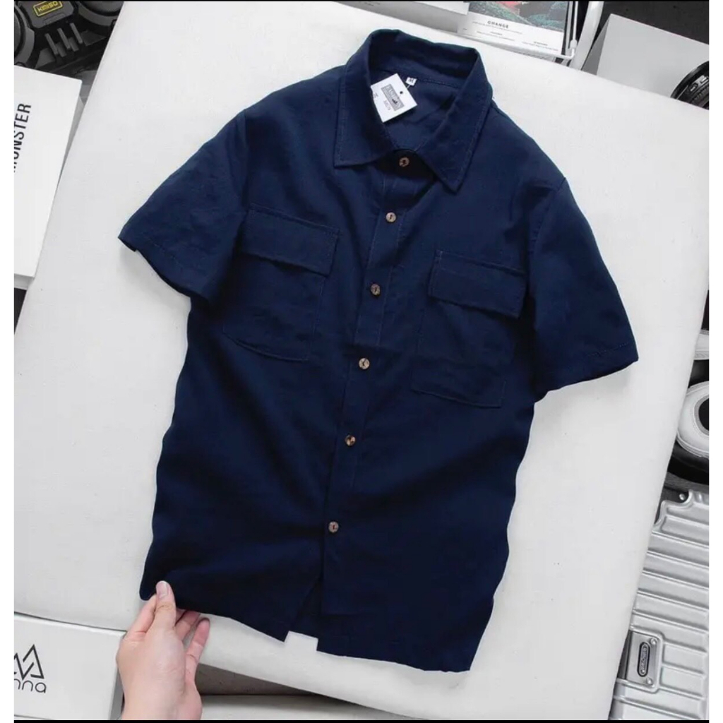 Quần áo nam cộc tay mùa hè vải đũi siêu đẹp BH35