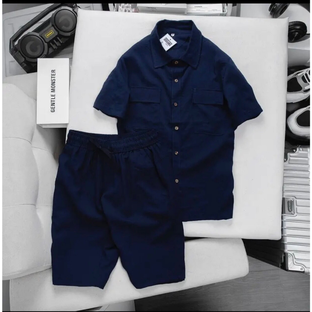 Quần áo nam cộc tay mùa hè vải đũi siêu đẹp BH35