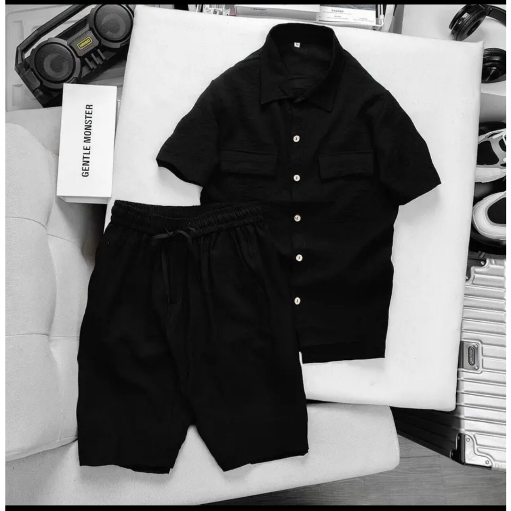 Quần áo nam cộc tay mùa hè vải đũi siêu đẹp BH35