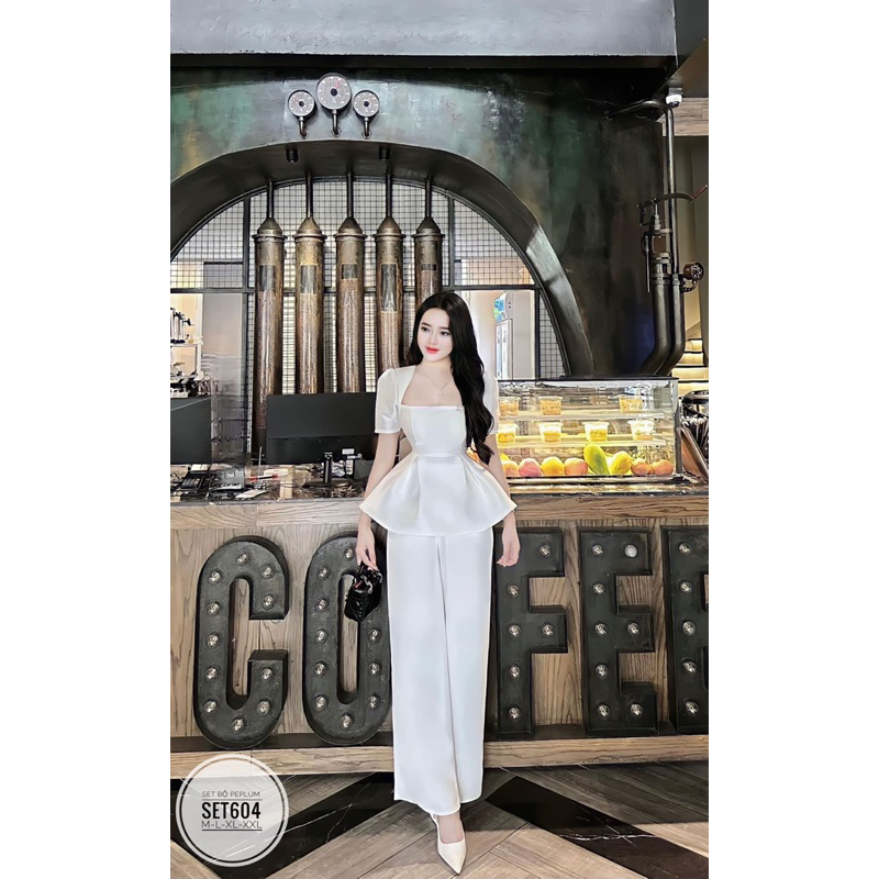 Sét áo peplum + q.suông bigsize 55kg-95kg🛍