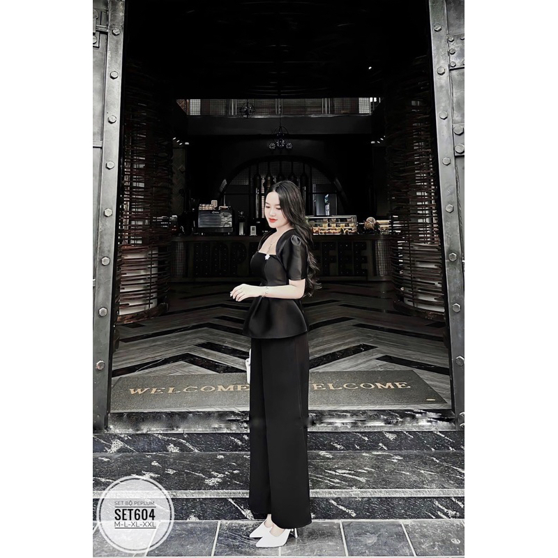 Sét áo peplum + q.suông bigsize 55kg-95kg🛍