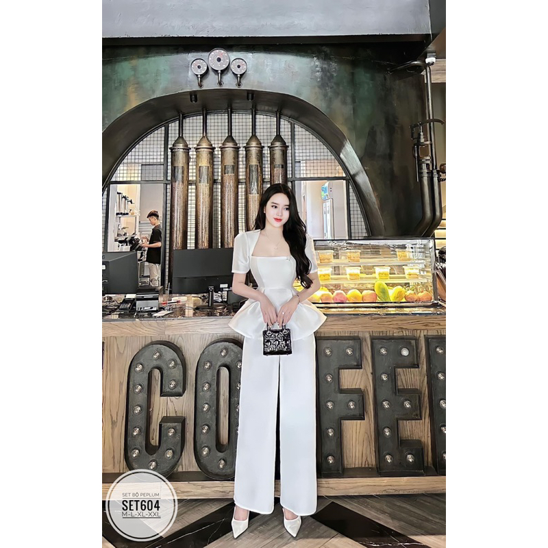 Sét áo peplum + q.suông bigsize 55kg-95kg🛍