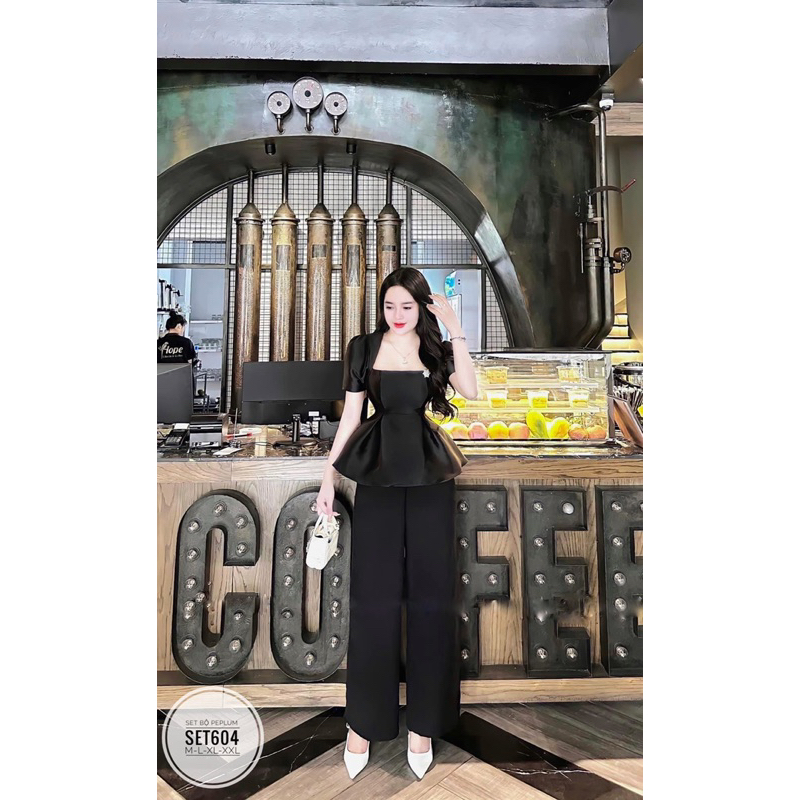 Sét áo peplum + q.suông bigsize 55kg-95kg🛍