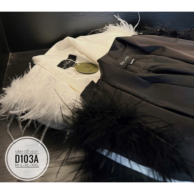 Đầm cổ vest lông vũ bigsize 55kg-90kg🧧🧧