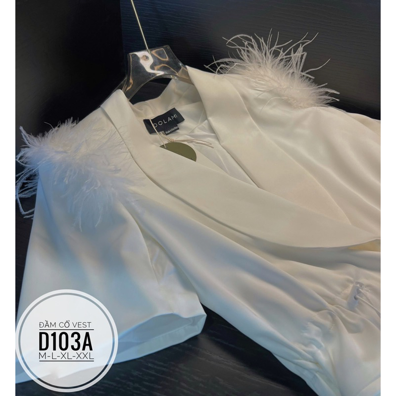 Đầm cổ vest lông vũ bigsize 55kg-90kg🧧🧧