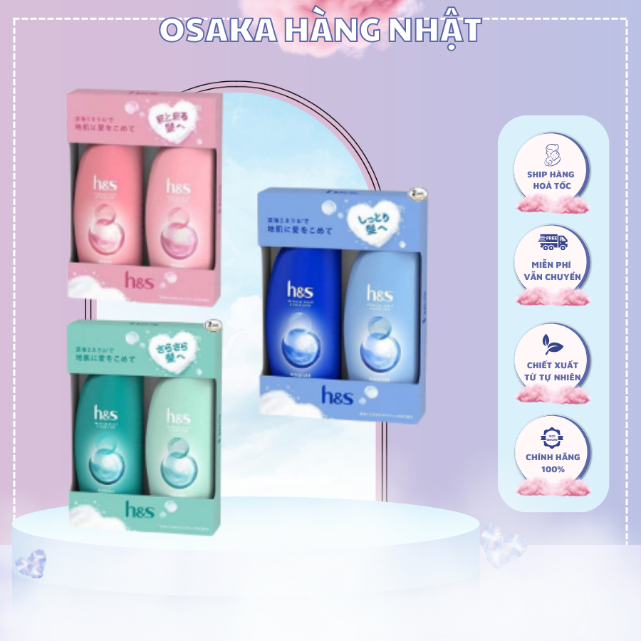 ⚠️FREESHIP⚠️ Bộ Dầu Gội Xả H&S cho tóc gàu ngứa Nhật Bản 450ml