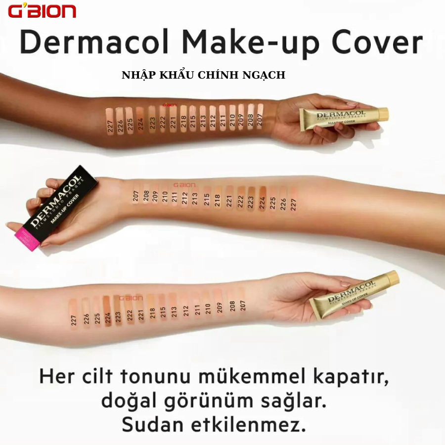 Kem nền che khuyết điểm che hình xăm Dermacol Make-up Cover 30g, có hóa đơn