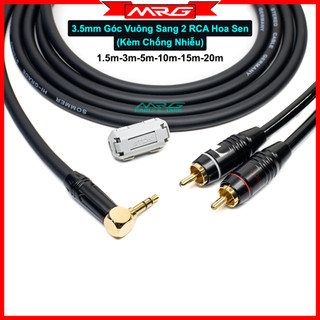 Dây 3.5 ra 2 hoa sen av chống nhiễu , dài 10m-15m-20m, giá 1 dây.