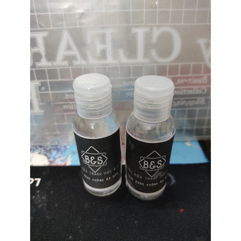 Bộ nước rửa nữ trang B&S 50ml ,làm sạch, sáng, bóng vàng, bạc , bạch kim, tặng kèm nhíp nhựa, khăn lau, dũa bóng