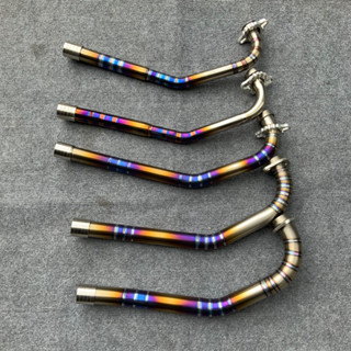 Cổ titan real ex 135  xe 5 số gắn pô zin