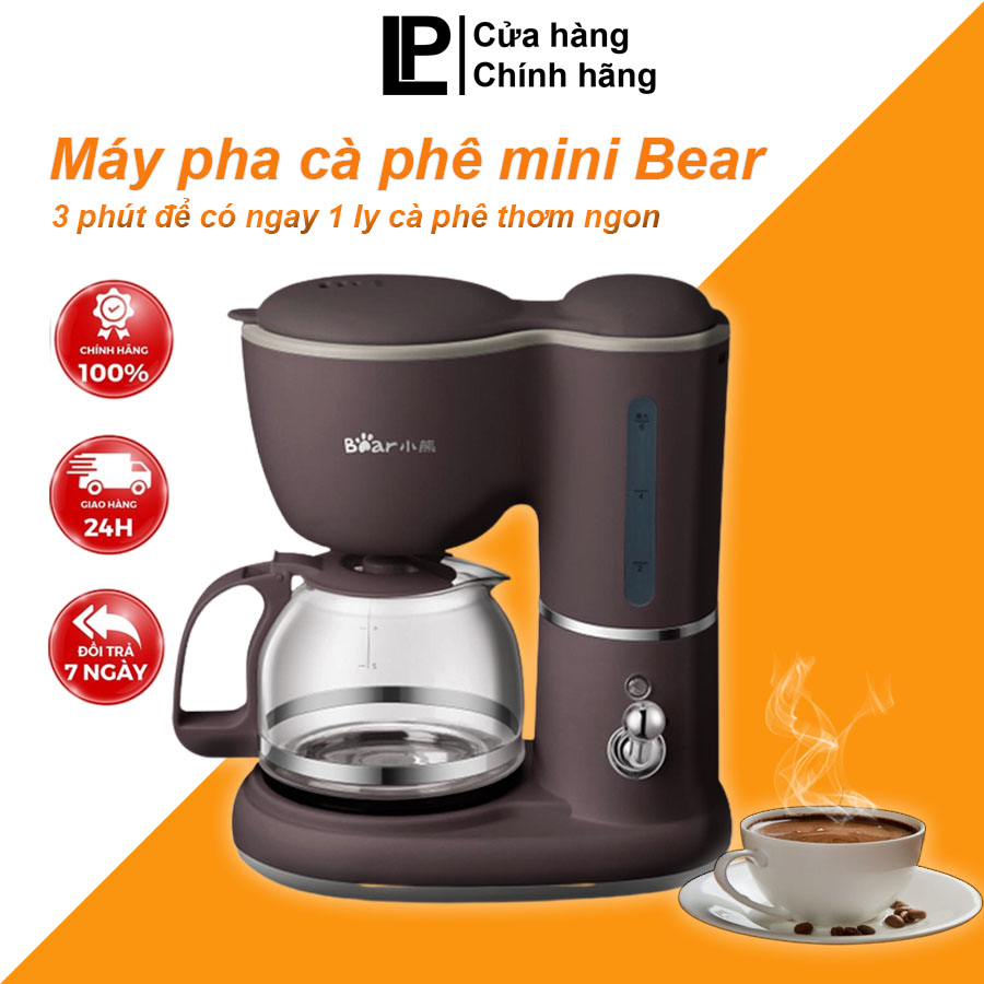 Máy pha cà phê mini Bear, máy pha cafe mini tự động, máy pha cafe nguyên chất chính hãng có bảo hành