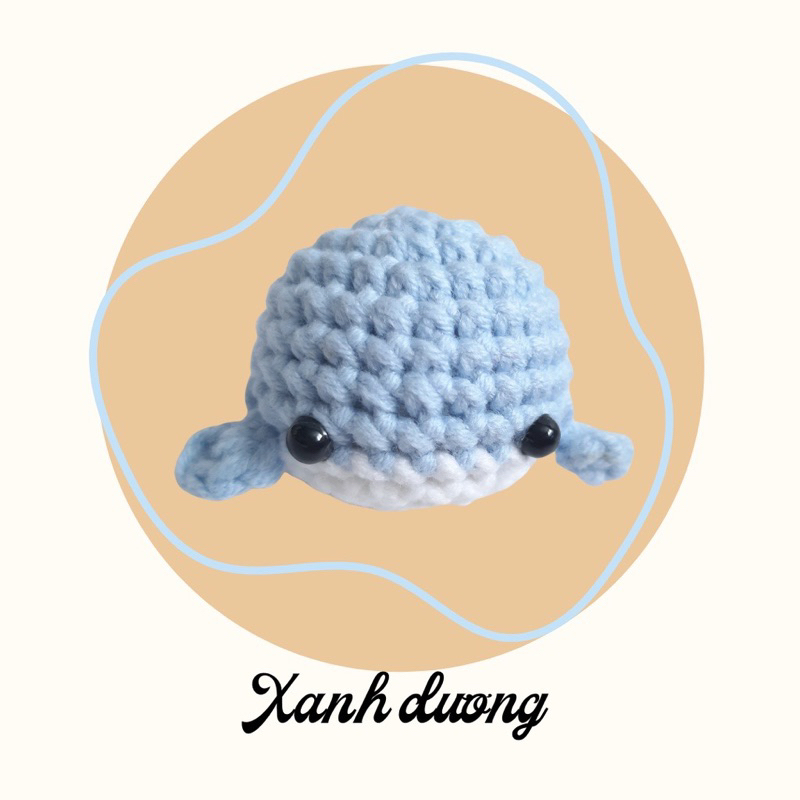 Móc khoá heo bằng len