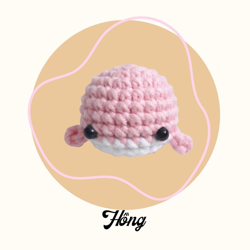 Móc khoá heo bằng len