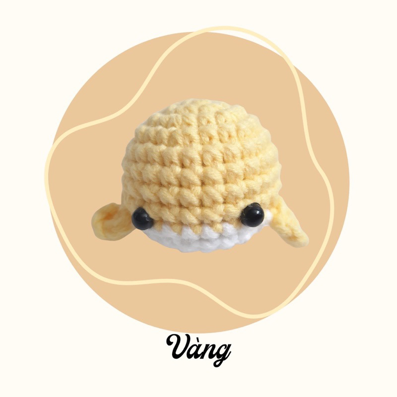 Móc khoá heo bằng len