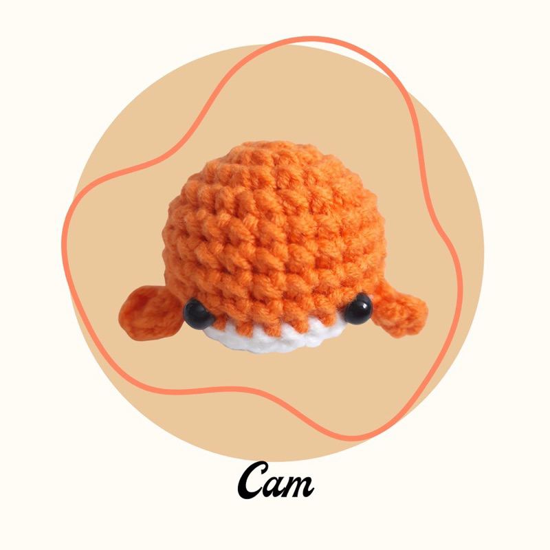 Móc khoá heo bằng len