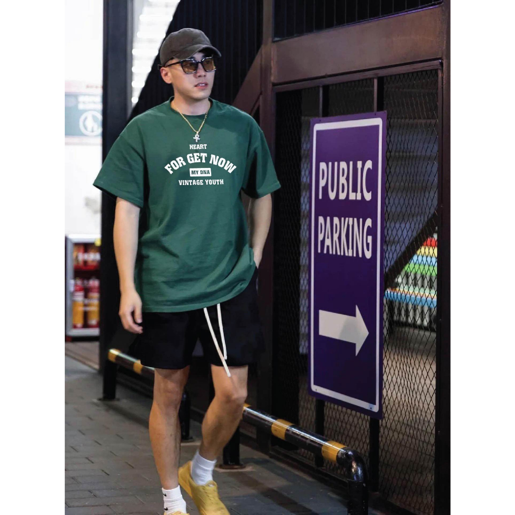 Áo phông thun tay lỡ local brand màu xanh lá đậm form rộng unisex cotton basic cặp đôi nam nữ bigsize MY DNA 2023