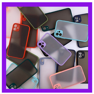 Ốp lưng iPhone XR, iPhone 11 cute viền màu lưng nhám thời trang - Cafe2fone