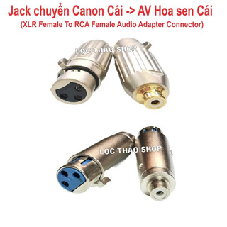 Jack canon cái ra av cái - jack chuyển đổi canon cái sang av hoa sen cái - xlr female to rca female audio adapter