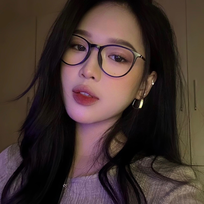 Kính bầu gọng nhựa dẻo basic 1967,kính cận Quỳnh anh tròng UV400 Jelly eyewear