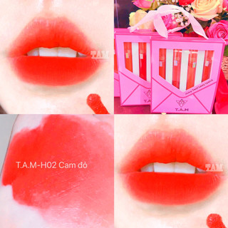 [H02 CAM ĐỎ] Son TAM Màu CAM ĐỎ Full Size