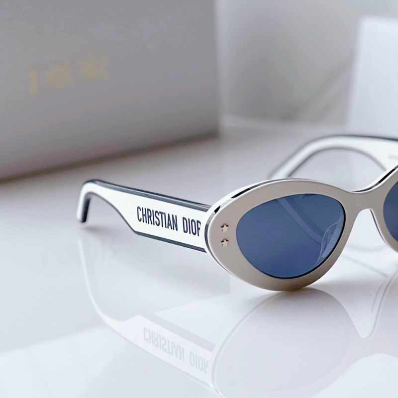 Kính râm oval CD Di.or thời thượng,kính mát dáng tròn tròng UV400