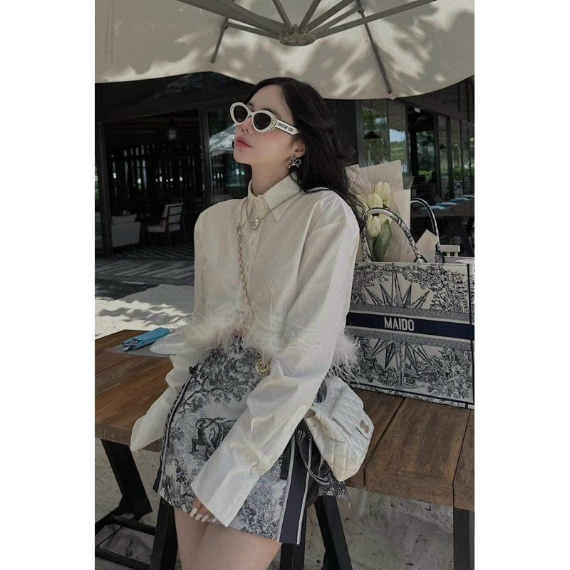 Kính râm oval CD Di.or thời thượng,kính mát dáng tròn tròng UV400