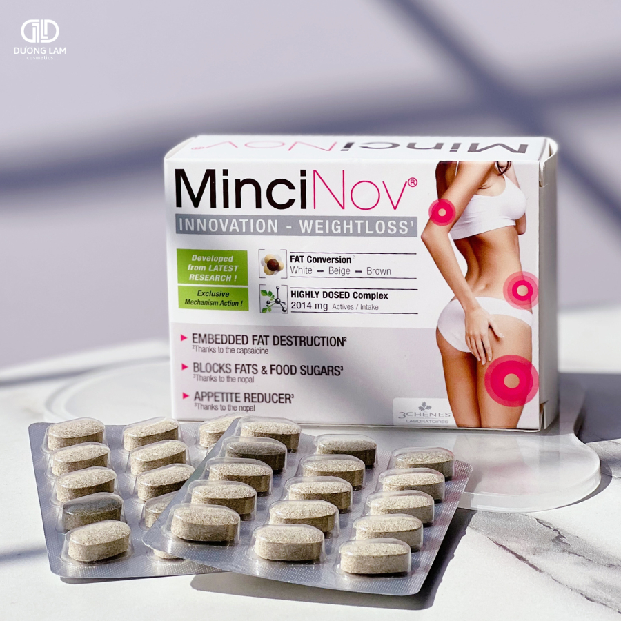 Viên giảm mỡ MinciNov - Minci Nov hộp 60 viên Pháp
