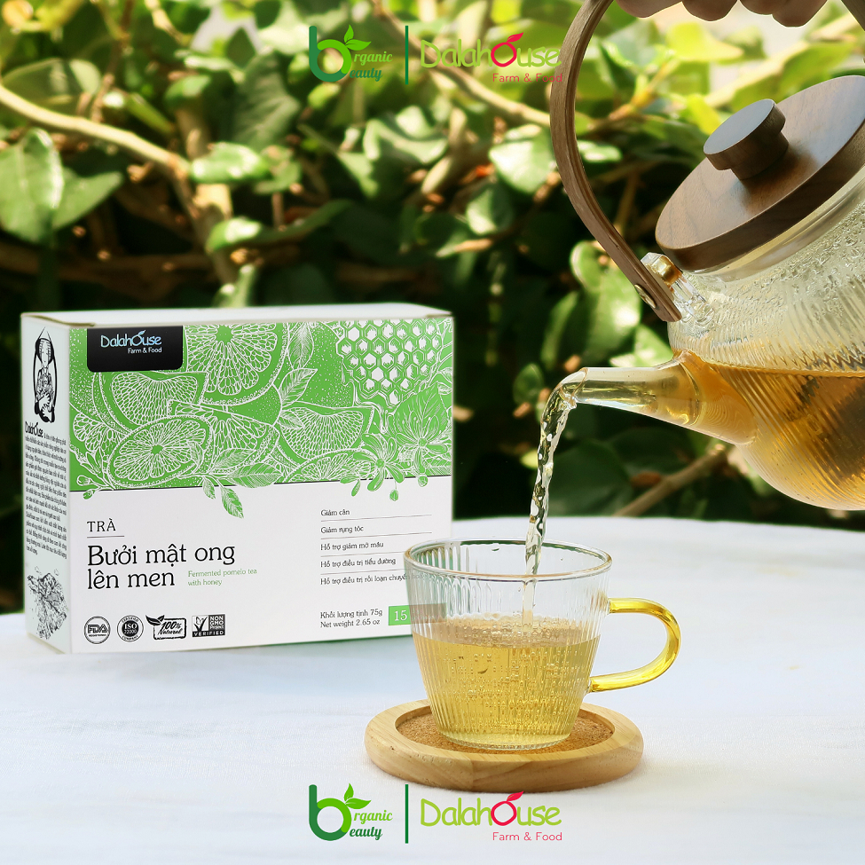 Trà Thảo Dược Dalahouse - Trà Bưởi Mật Ong Lên Men - Fermented Pomelo Tea With Honey - Hộp 75g