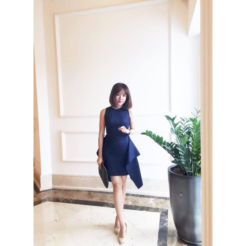 Váy lane jt chính hãng xanh navy size M