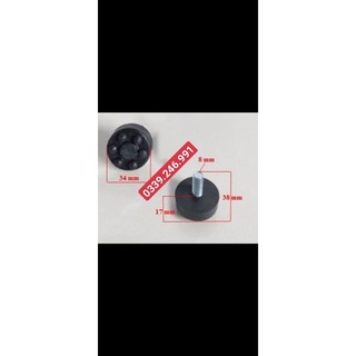 Chân tăng chỉnh chiều cao M8 (ren 8ly) đế đặc gai d=34mm