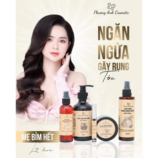 Cốt gôi bồ kết Phương Anh kèm dầu xả tặng kèm xịt bưởi và dưỡng mi giảm rụng tóc kích mọc tóc con combo cốt gội bồ kết