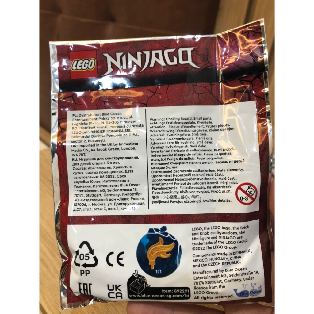 LEGO Ninjago Crystalized Golden Dragon Kai foil pack - 892291 - Túi nhân vật