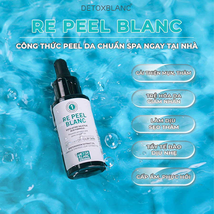 Combo Serum Re Peel & B5 tặng sữa rửa mặt - Peel da tại nhà không bong tróc cho da mụn, nám, sạm - Dưỡng trắng căng mịn